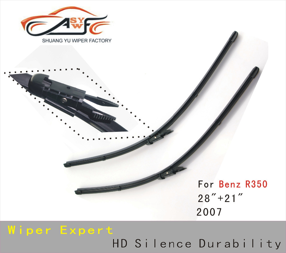 2PCS ڵ  ̵ (28)  21 ޸ -  R350 ε巯     ̵ ڵ ڵ ׼/2pcs car Wiper blade 28& 21& for Mercedes-Benz R350 Soft Rubber win